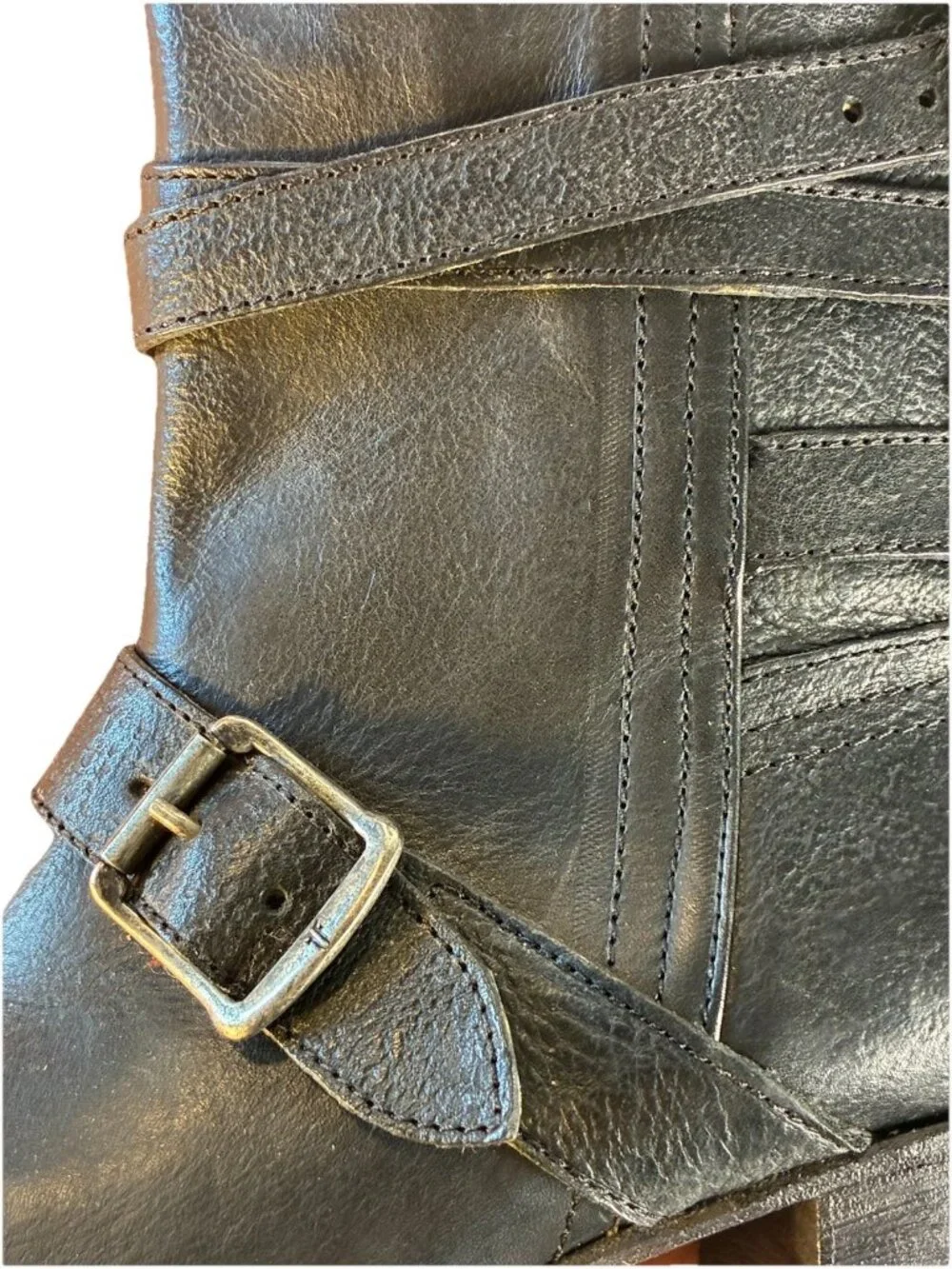 NWT Fry 76520 Vira Strap Moto Ankle Boots Black Leather Women’s 8.5 B MSRP